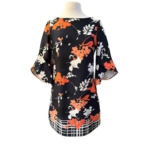Vince Camuto Navy and Orange Floral Mini Dress - like new! 💙🧡